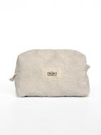 Косметичка MISO accessory средняя махра жаккард с цветами молочная