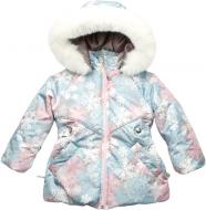 Куртка дитяча для дівчинки Модний Карапуз Сніжинка р.92 блакитний із рожевим 03-00829-0