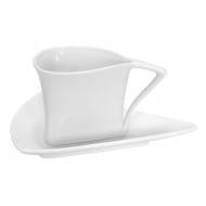 Чашка с блюдцем Helfer 160 мл треугольная 21-04-257