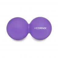 Масажний м'яч Cornix Lacrosse DuoBall 6,3x12,6 см XR-0114 Purple