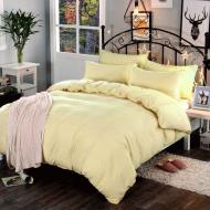 Комплект постельного белья №11-0103 Egret Mikrosatin Premium 143х210 см светло-желтый MirSon