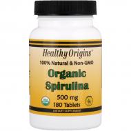 Органічна спіруліна Healthy Origins Organic Spirulina 500 мг 180 таблеток (HO88235)