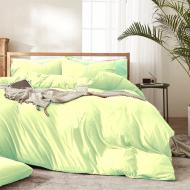 Комплект постільної білизни №12-0525 Luminary Green Mikrosatin Premium 2х160х220 см салатовий MirSon