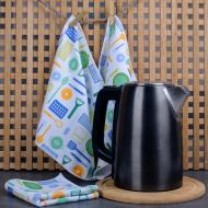 Салфетка Kitchenware 30x30 см белый с голубым Салфетка Kitchenware 30x30 см белый с голубым