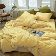Комплект постельного белья №12-0712 Vanila Mikrosatin Premium 220х240 см горчичный MirSon