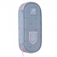 Пенал College Line Girl K25-599-3 KITE сірий з візерунком