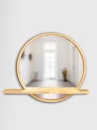 Зеркало с полкой Luxury Wood Sunset ясень натуральный D700 мм