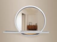 Зеркало с полкой Luxury Wood Sunset ясень снежно-белый D700 мм