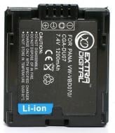 Акумулятор EXTRADIGITAL Panasonic VW-VBD070 CGA-DU07 1200мА*ч (BDP2581) Акумулятор EXTRADIGITAL Panasonic VW-VBD070 CGA-DU07 1200мА*ч (BDP2581)