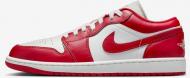 Кросівки чоловічі Jordan AIR 1 LOW 553558-166 р.45 червоні із білим Кросівки чоловічі Jordan AIR 1 LOW 553558-166 р.45 червоні із білим