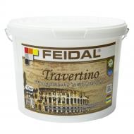 Декоративная штукатурка моделирующая Feidal Travertino 10 кг белый