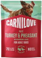 Корм вологий для собак Carnilove Turkey & Pheasant with Raspberry Leaves паштет індичка і фазан з листям малини 300 г