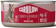 Корм влажный для кошек Carnilove Turkey & Reindeer паштет индейка и северный олень 100 г