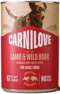 Корм вологий для собак Carnilove Lamb & Wild Boar паштет ягня і дикий кабан 400 г