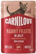 Корм влажный для кошек Carnilove Jelly Rabbit with Marigold кролик и календула в желе 85 г