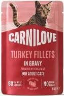 Корм влажный для кошек Carnilove Gravy Turkey with Valerian индейка и валериана в соусе 85 г