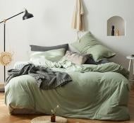 Комплект постільної білизни MirSon №16-0237 Foliage зелений