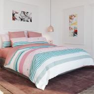 Комплект постельного белья Пудровая полоска двуспальный в полоску ТЕП