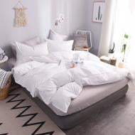 Комплект постельного белья №18-0000 White Mikrosatin Premium 143х210 см белый MirSon