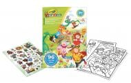 Книга-розмальовка «Mini Kids Улюблені казки 96 сторінок та додатково наліпки»