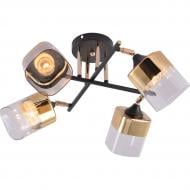 Люстра потолочная ELIOS Desire 4x10 Вт E27 черный/золото DL1355