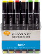 Набір двосторонніх маркерів FINECOLOUR Brush 48 кольорів EF102-TB48 різнокольоровий