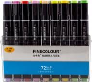 Набір двосторонніх маркерів FINECOLOUR Brush 72 кольори EF102-TB72 різнокольоровий