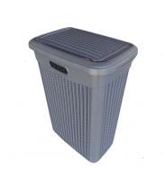 Кошик для білизни Ucsan Plastik KNIT 46х29х55 см 43 л антрацит