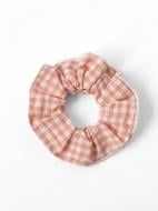 Резинка для волосся MISO accessory рожева клітинка з кантом Резинка для волосся MISO accessory рожева клітинка з кантом