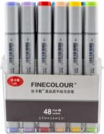 Набор двусторонних маркеров FINECOLOUR Sketchmarker 48 цветов EF100-TB48 разноцветный 