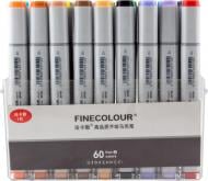 Набір двосторонніх маркерів FINECOLOUR Sketchmarker 60 кольорів EF100-TB60 різнокольоровий