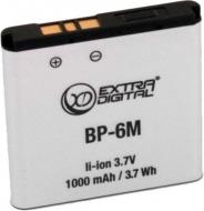 Аккумулятор EXTRADIGITAL Nokia BP-6M 1000 мА/ч (DV00DV1187)