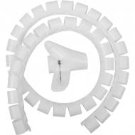 Органайзер для кабелей 30 мм, белый HiSmart