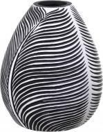 Ваза полирезиновая Leaf Grey 17,5х17,5х20,5 см 20,5 см серая с черным