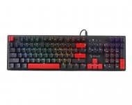 Клавіатура ігрова BLOODY (S525N (Fire Black)) USB, RGB підсвічування, BLMS Red Switch black