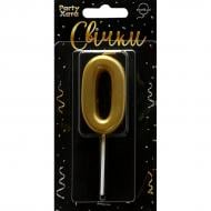 Свечи для торта "0" шампань Party Хата 1 шт.