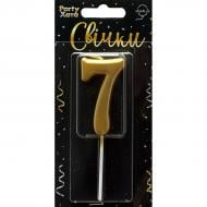 Свечи для торта "7" шампань Party Хата 1 шт.