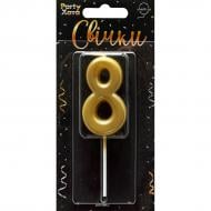 Свечи для торта "8" шампань Party Хата 1 шт.