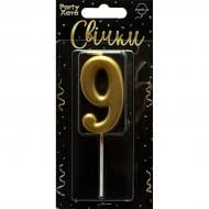 Свечи для торта "9" шампань Party Хата 1 шт.