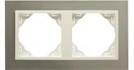 Рамка двухместная Efapel Animato Logus универсальная титан/перламутровый 90920 TTP