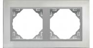 Рамка двухместная Efapel Animato Logus универсальная сталь/алюминий 90920 TIA