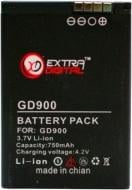 Аккумулятор EXTRADIGITAL LG GD900 750 мА/ч (DV00DV6067)