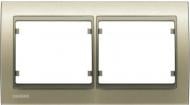 Рамка двойная Siemens Mega горизонтальная мальтийское золото G-22002-DM