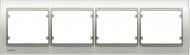 Рамка четырехместная Siemens Mega горизонтальная белый/перламутровый G-22004-PE