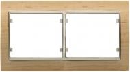Рамка двухместная Siemens Mega горизонтальная дуб/бронза мглистая G-22502-RAB
