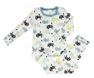 Пижама детская Luna Kids р.122-128 белый с принтом