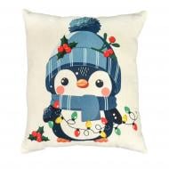Подушка декоративна Strateg Різдвяні вогники 35x40 см бежевий із малюнком 61157