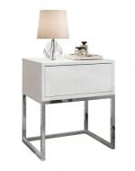 Тумба прикроватная FRISCO Бланко 450x530x370 мм серебряный/белый
