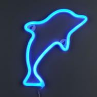 Неоновая вывеска Luna LUDS-NEO-52 Дельфін теплый белый/розовый/синий