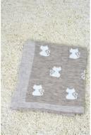 Плед Mariknit Кошка 0873 85x95 см светло-бежевый